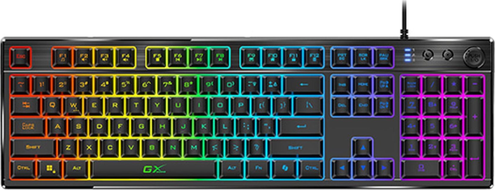 Tastierë gaming Genius GX Scorpion K7 Plus, USB, ndriçim LED, e zezë