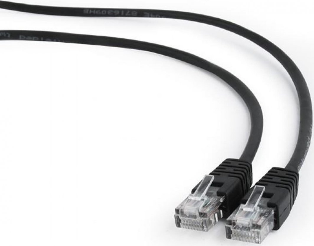 Kabllo Gembird PP12-7.5M/BK, Cat. 5e, Patch cord RJ-45, 7.5 m, e zezë Kabllo Gembird PP12-7.5M/BK, Cat. 5e, Patch cord RJ-45, 7.5 m, e zezë