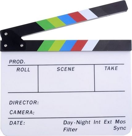 Commlite Film Clapboard, 30 x 25 cm, White