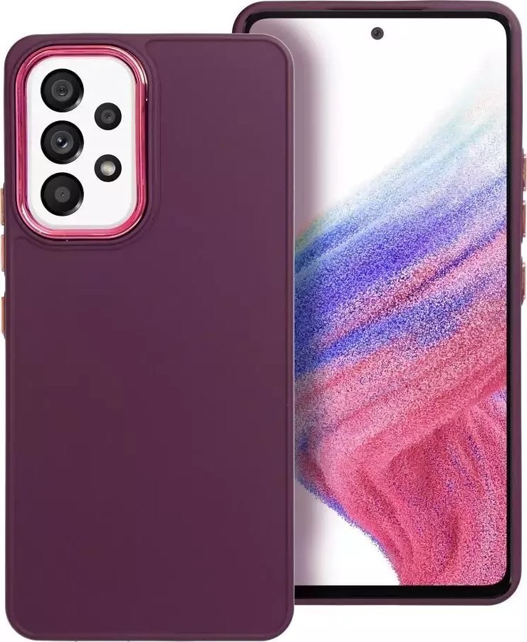 Futrollë 4kom.pl Case Frame për Samsung Galaxy A53 5G, TPU, me kornizë të ngritur, vjollcë