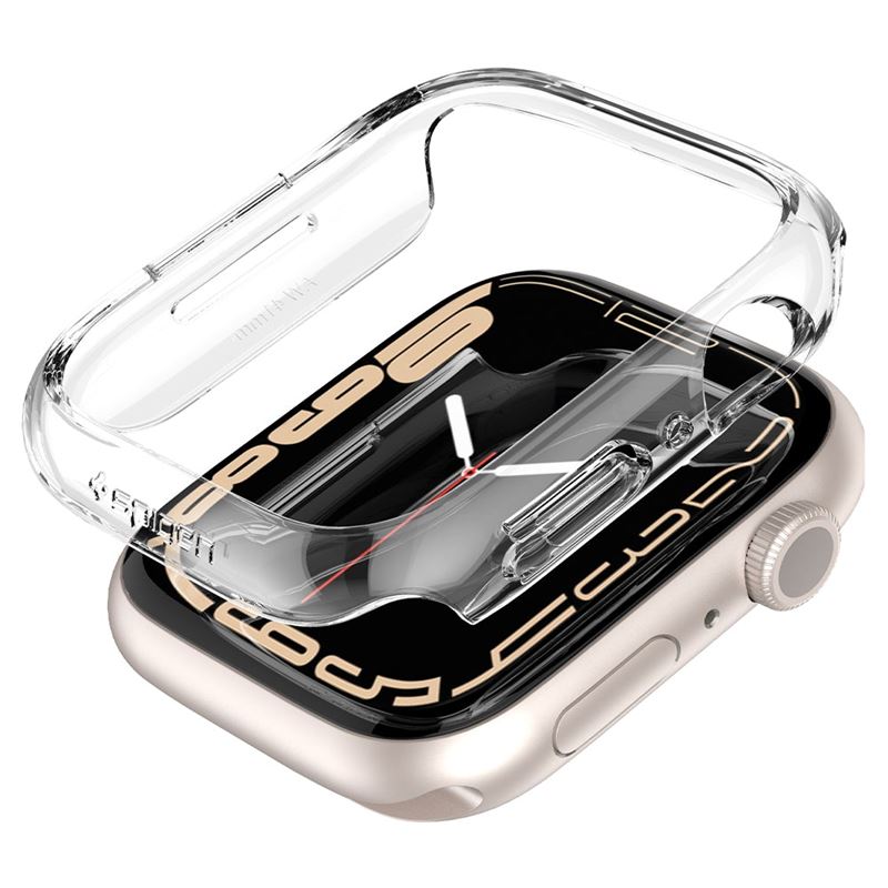 Mbështjellës për Apple Watch 9/8/7 41mmSpigen Thin Fit, transparent
