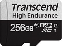 Kartë memorie Transcend 350V MicroSDXC, 256GB, Class 10 UHS-I U3, e zezë