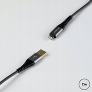 Kабел УСБ MyScreen Protector MSP Kevlar, УСБ-А во Лајтнинг, 1.2 m, црна