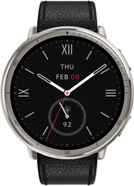 Smartwatch Amazfit Active 2 NFC, 1.32", ekran AMOLED, me rrip lëkure i zi