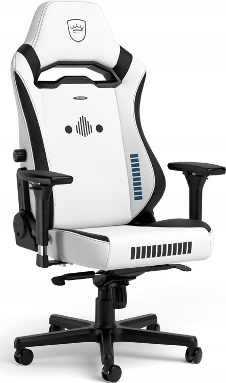 Karrige gaming noblechairs HERO ST Stormtrooper Edition, lëkurë PU, mbështetëse 4D, e bardhë e zezë