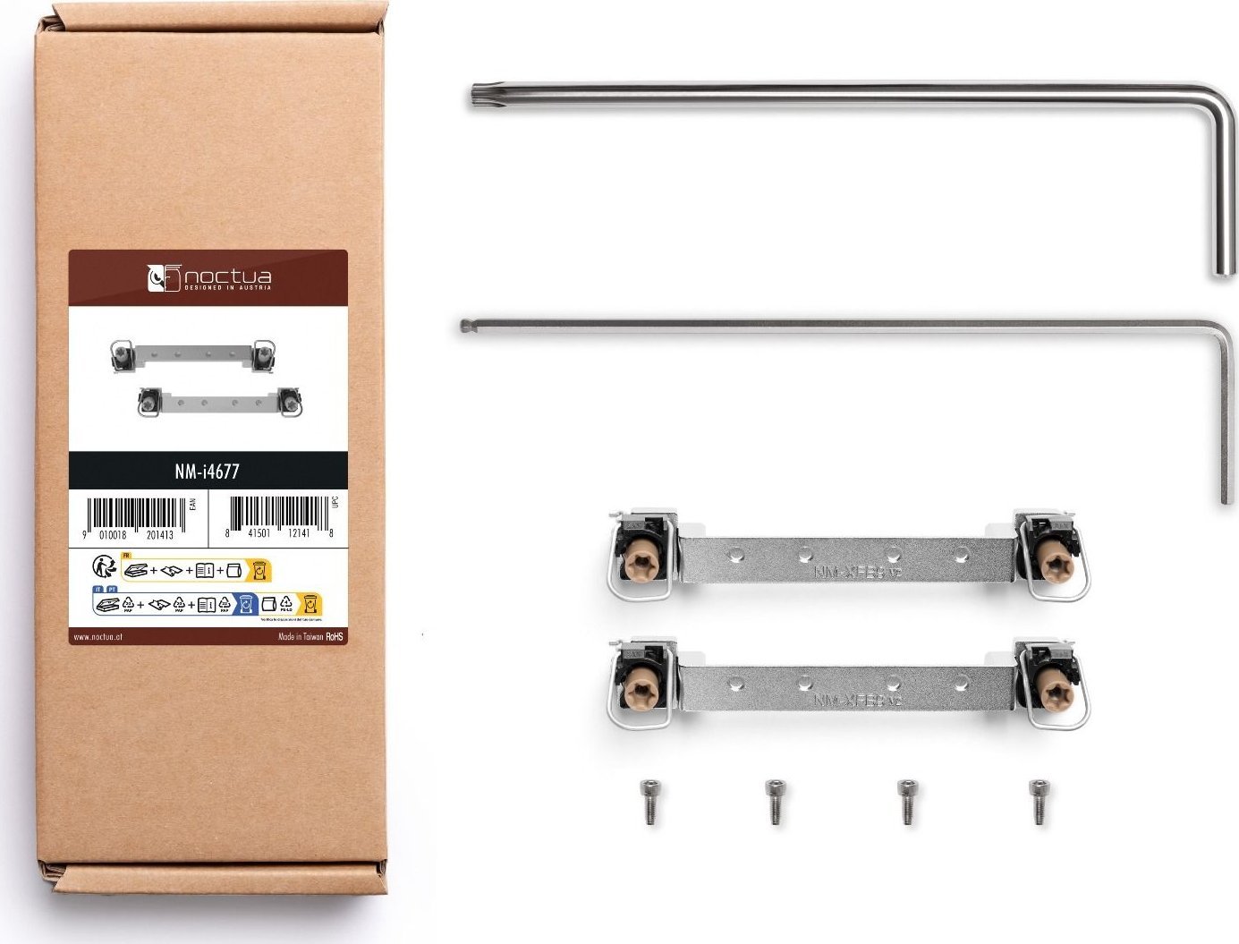 Сет за монтирање за ладилник за процесор Noctua NM-i4677, LGA 4677, сребрен