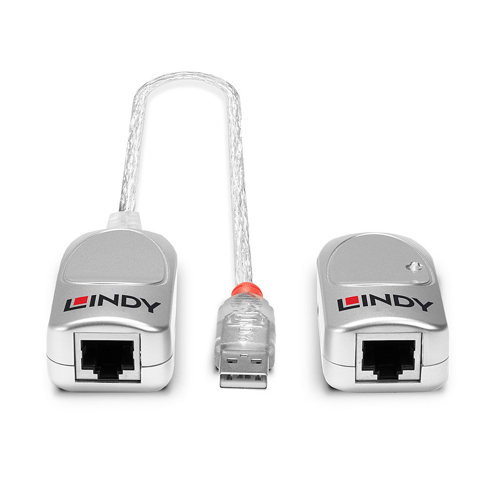 Zgjatues Lindy USB Cat5, 50m, i bardhë