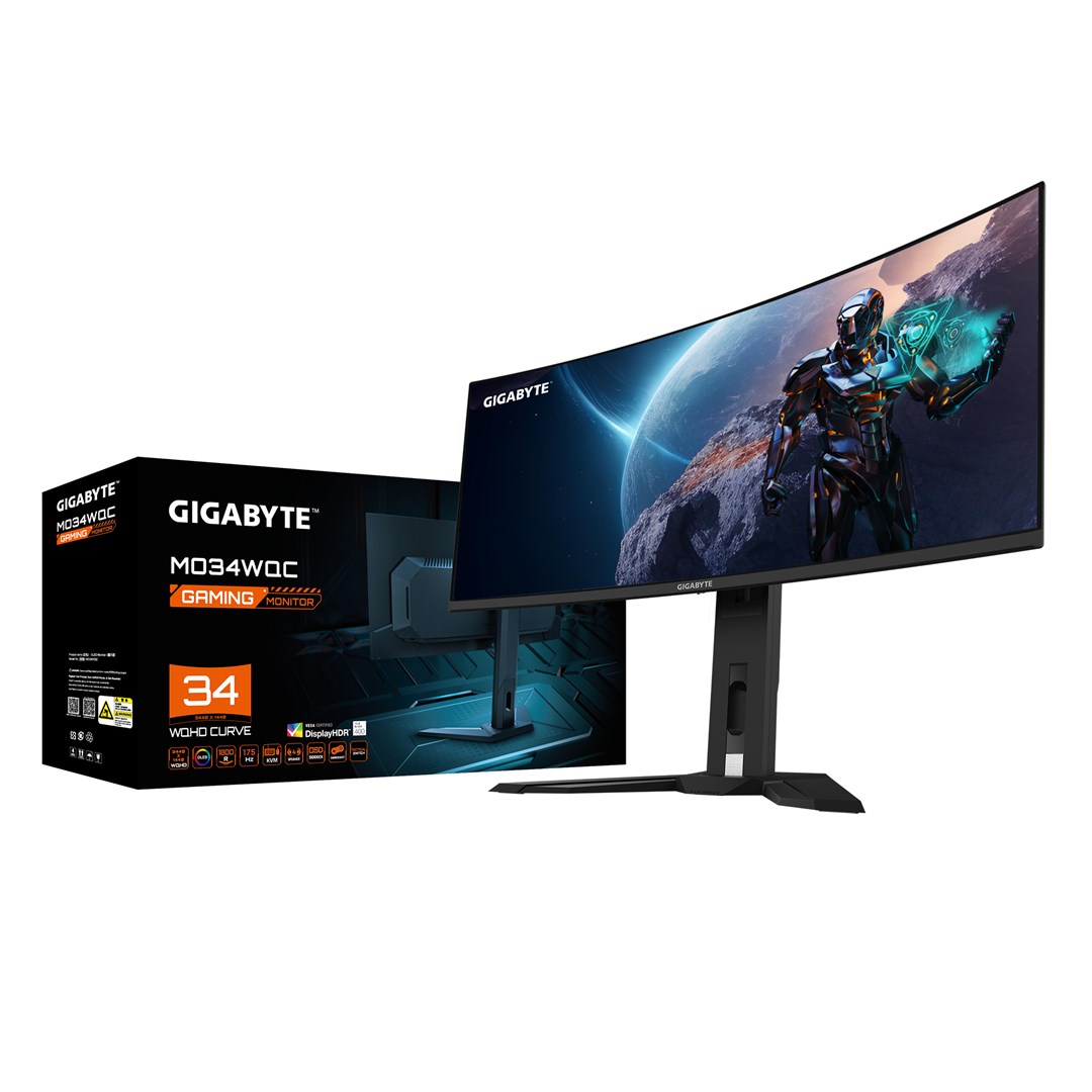 GIGABYTE MO34WQC монитор, 34", WQHD OLED, 175 Hz, црн