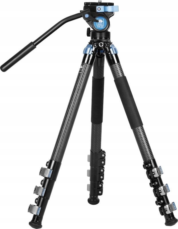 Tripod fotografik Sirui L-324F Landscape me kokë video VA-5X, fibër karboni, 4 seksione, i zi