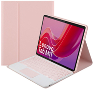 Футрола со Bluetooth тастатура Strado за Lenovo Tab M11, со тачпад, розова