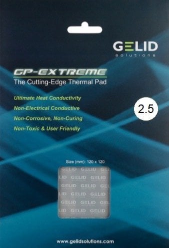 Pad termik Gelid Solutions GP-Extreme TP-GP01-S-F, 12W, 120x120x2.5mm