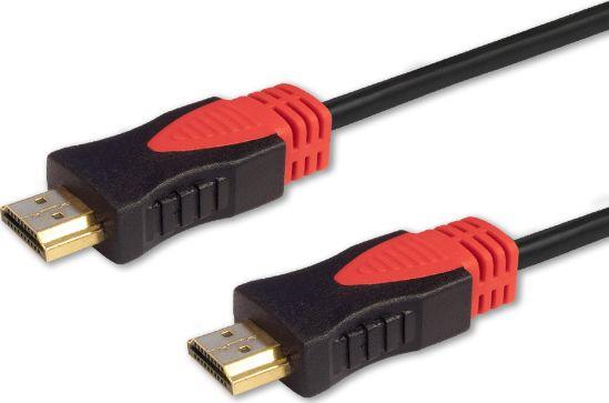 Кабел Savio, HDMI - HDMI, 5m, црвен
