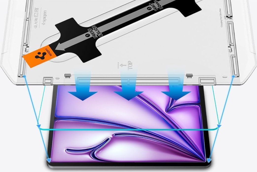 Xham mbrojtës Spigen Glass tR EZ Fit, iPad Air 13" 2024, 9H, transparent