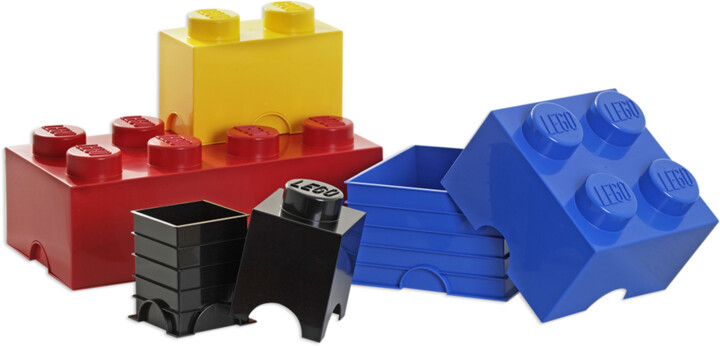 Kuti ruajtje e madhe LEGO, gri e errët