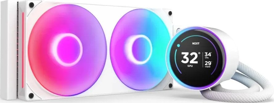 Ftohës uji CPU NZXT Kraken Elite 280 RGB, 280mm, IPS LCD, i bardhë
