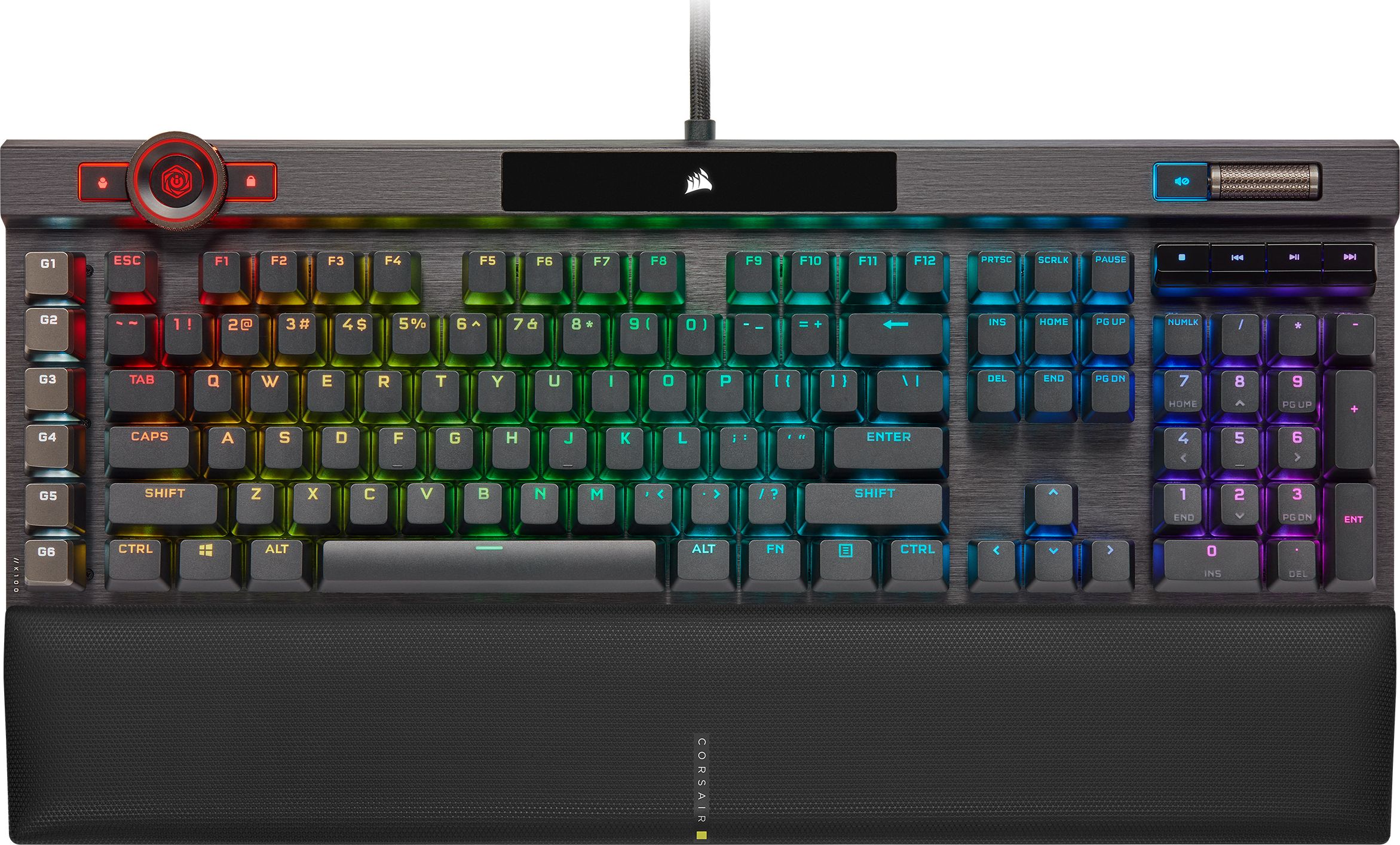Tastierë Corsair K100 MX Speed (CH-912A014-NA), RGB, (EN)