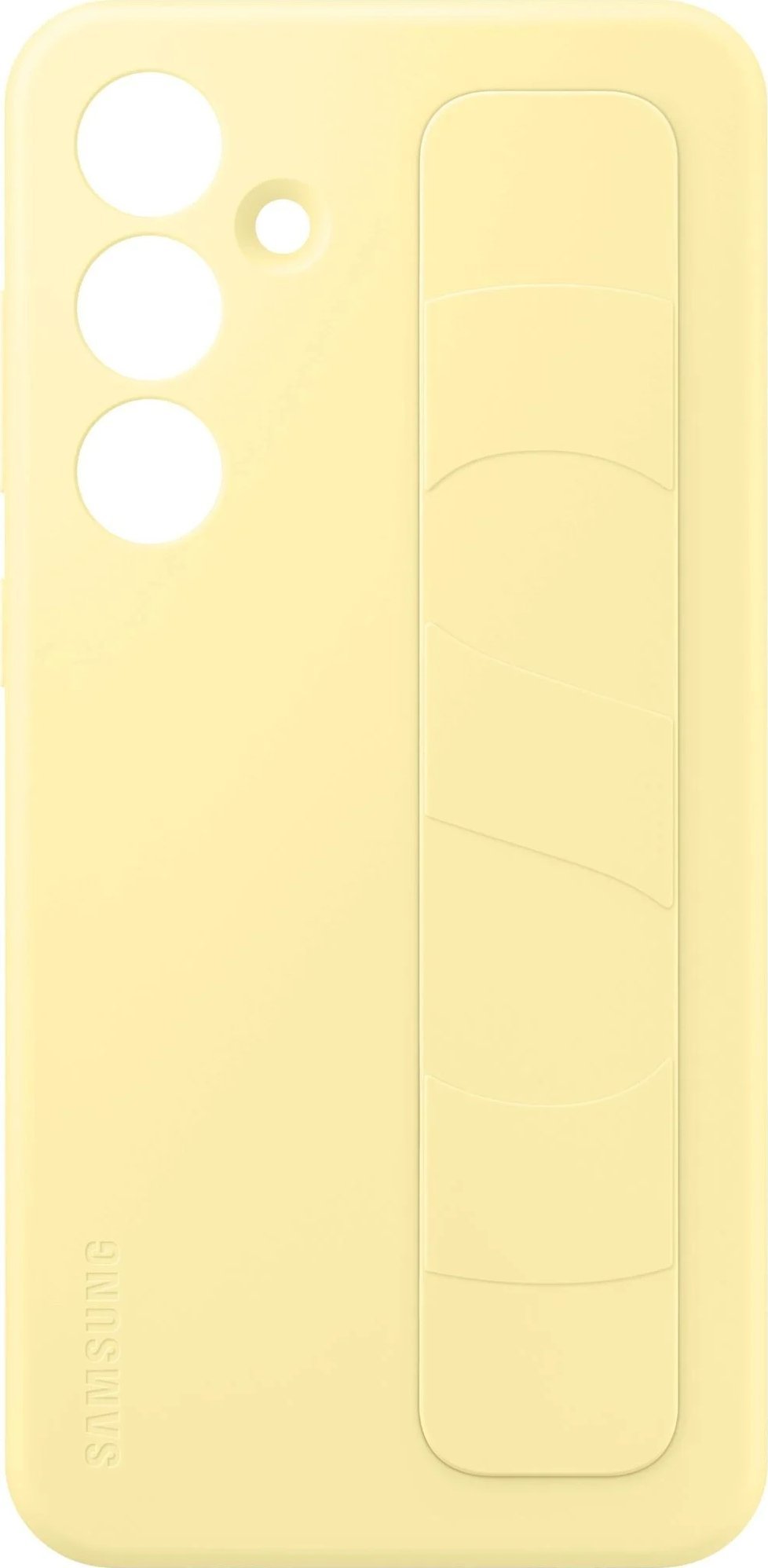 Këllëf telefoni Samsung Galaxy S24 FE Standing Grip, me mbajtëse, i verdhë