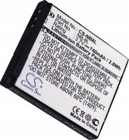 Bateri për kamera Canon Cameron Sino CS-NB8L, 740mAh, Li-ion