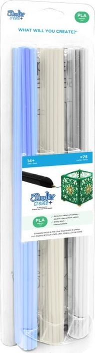 Филамент 3D 3Doodler PLA Color Set PL CLEAR 75, 3mm, 75 прачки, проѕирен