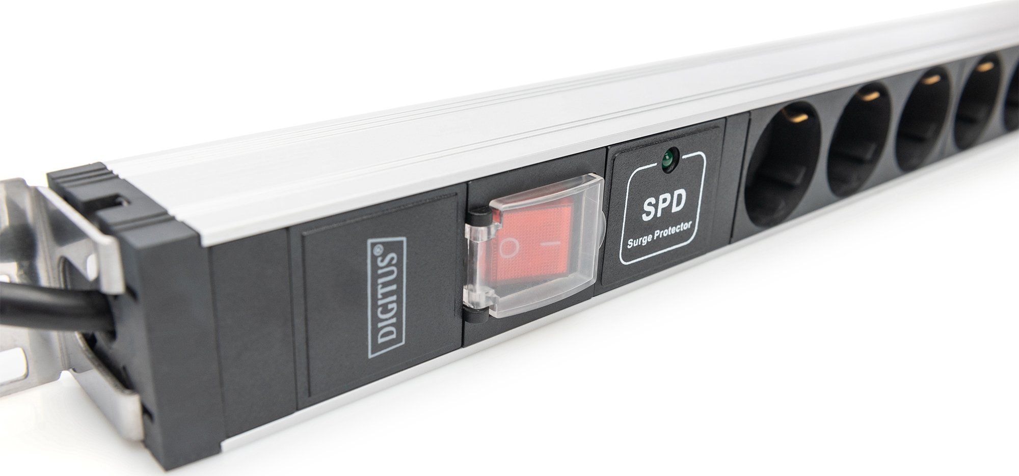 Shirit furnizimi me energji Digitus ZUB 1U, alumini, montim në rack, i argjendtë
