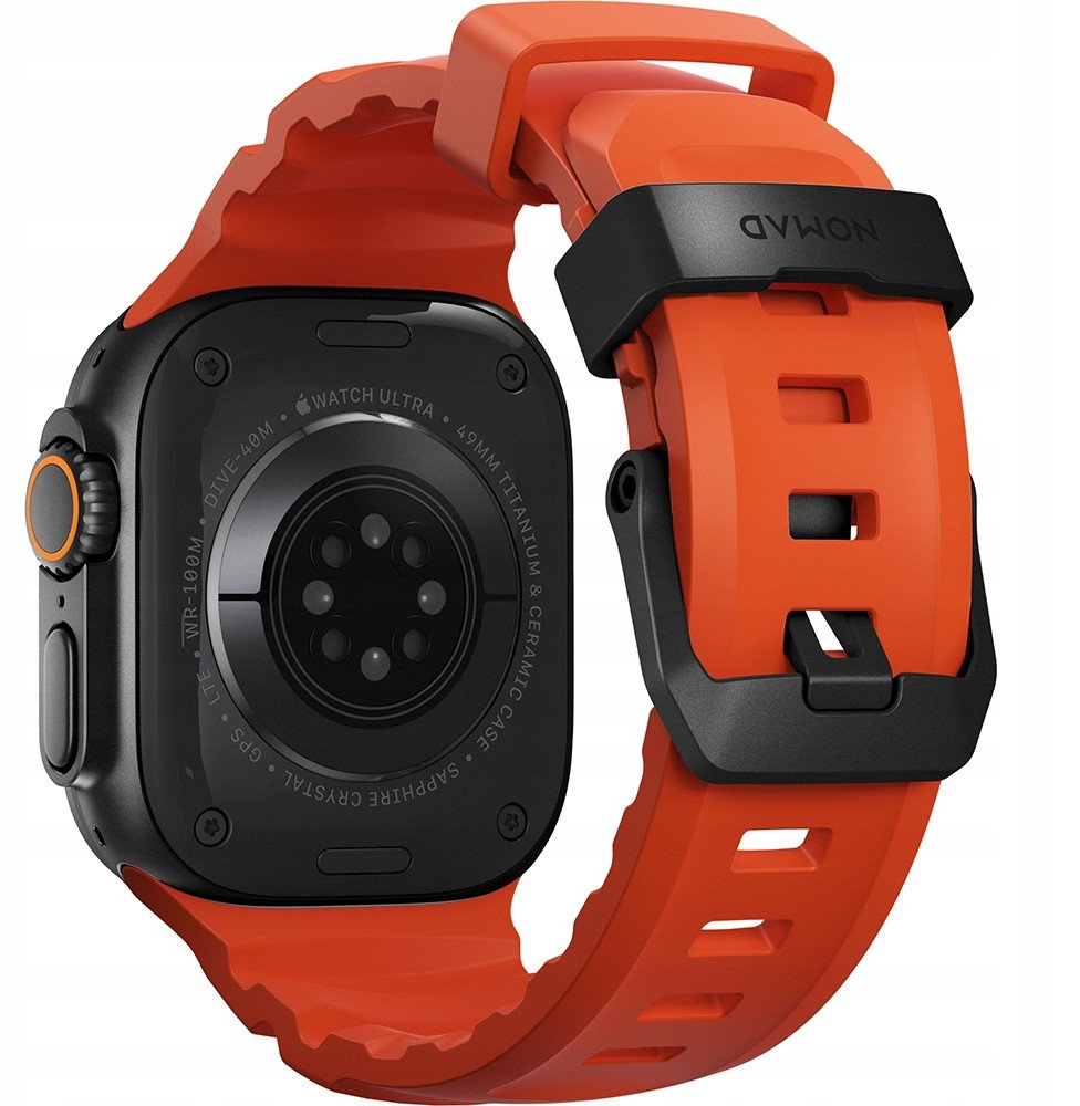 Byzylyk për Apple Watch Rocky Point Band, 46mm 49mm, Magma, me detaje të zeza