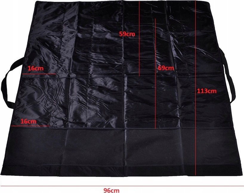 Çantë transporti Massa SB4231, për 6 qëndrime studio dhe 6 çadra ndriçimi, e zezë