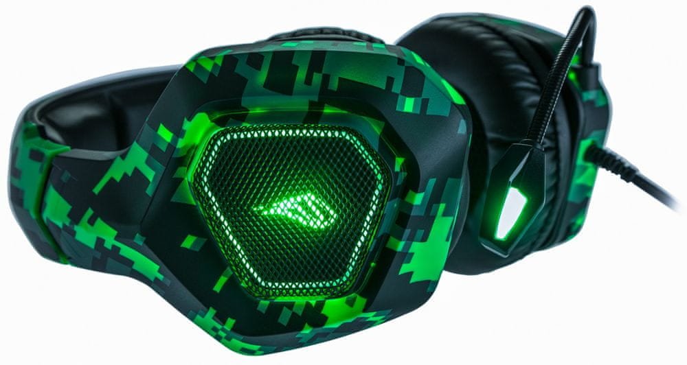 Kufje gaming SureFire Skirmish SUF48821, me mikrofon, LED, kamuflazh