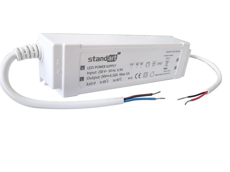 Adapter energjie LED Standart, 120W, 24V DC 5A, IP67