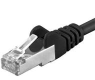 Kabllo Premiumcord Patchcable CAT6a S-FTP, RJ45-RJ45, AWG 26/7, 10m, e zezë