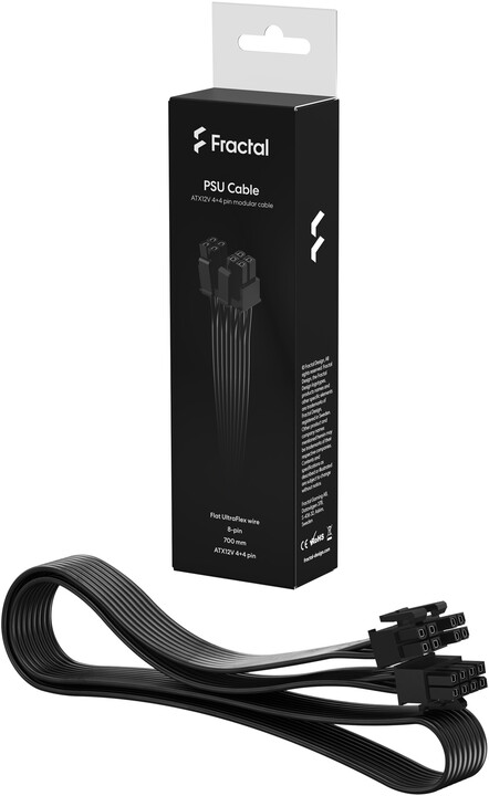 Kabllo modulare Fractal Design ATX12V 4+4 pin për ION series