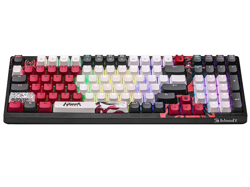 Tastierë mekanike Gaming A4 Tech BLOODY S98, USB, RGB, e gjelbër