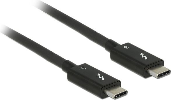 Delock Thunderbolt 3 USB-C Кабел, 0.5 m, Црн
