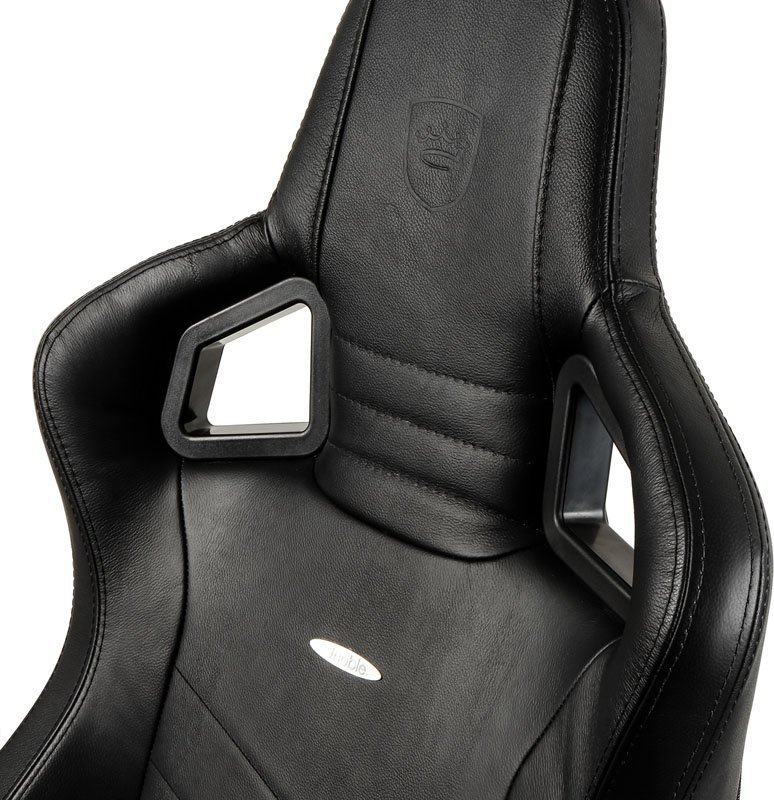 Karrige gaming noblechairs EPIC Real Leather, lëkurë natyrale, deri 120kg, e zezë