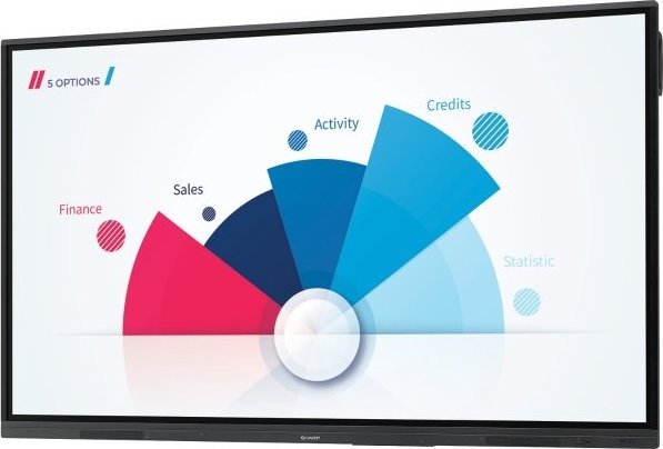Ekran interaktiv Sharp PN-L752B, 75", 4K UHD, i zi
