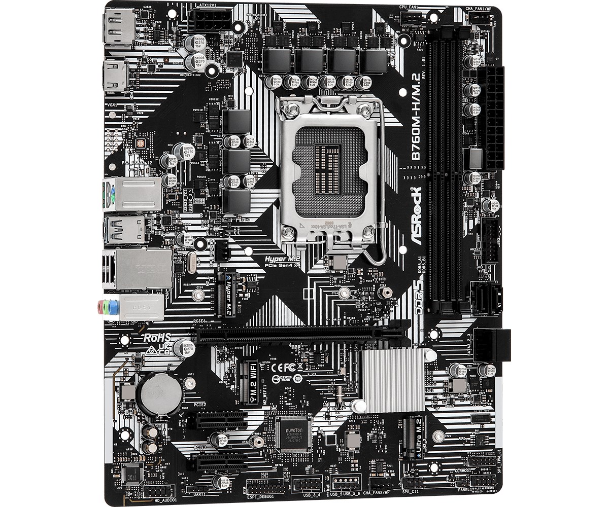 Pllakë amë Asrock B760M-H/M.2 Intel B760 LGA 1700 micro ATX