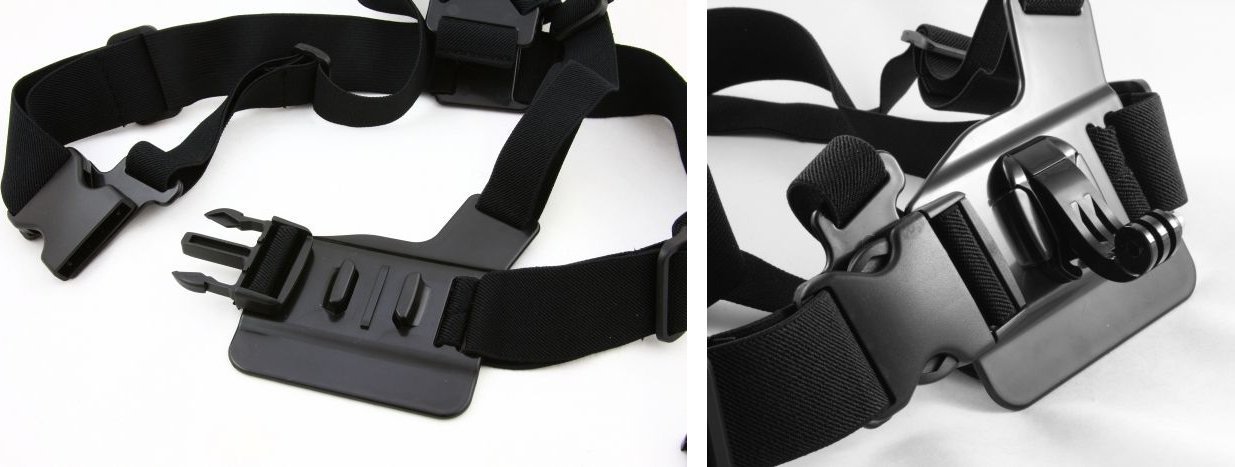 Set aksesorësh montimi Xrec 30in1 për GoPro dhe SJCAM, me Chest Mount