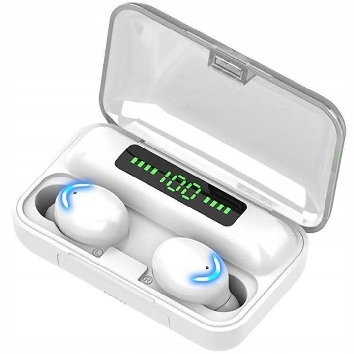 Kufje wireless LTC LXAS34, Bluetooth, me kasë karikimi 1200mAh, të bardha