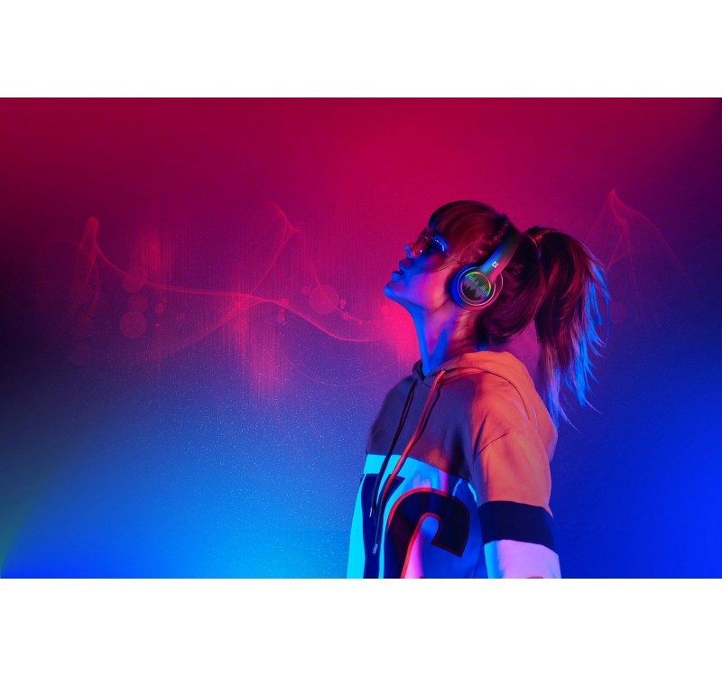 Kufje Defender FREEMOTION B545, Wireless, të kuqe