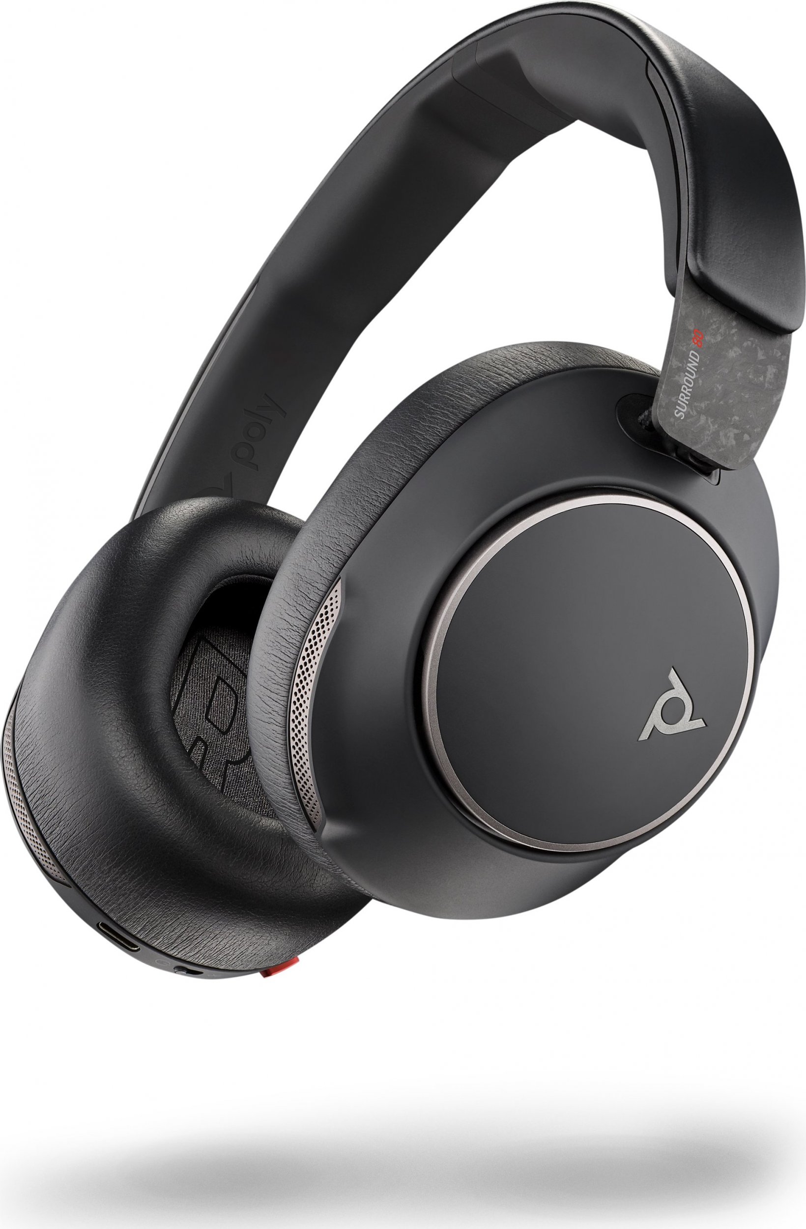 Kufje pa tela Poly Voyager Surround 80 UC, Bluetooth, me mikrofon, të zeza