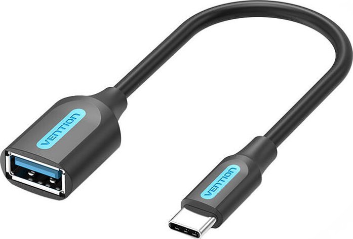 Kabllo OTG Vention USB C 3.1 Gen1 në USB A, 0.15m, PVC, e zezë