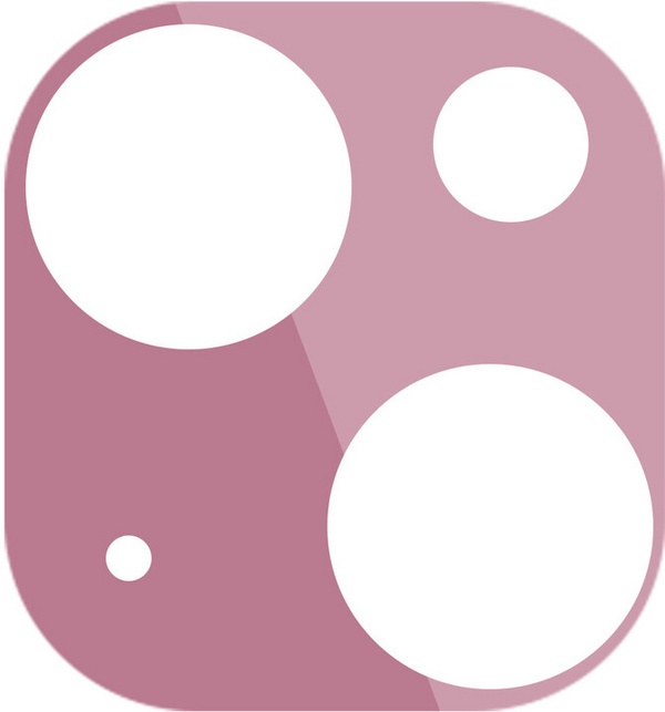 Xham mbrojtës COTEetCI për kamerën e Apple iPhone 13 / iPhone 13 Mini, rozë