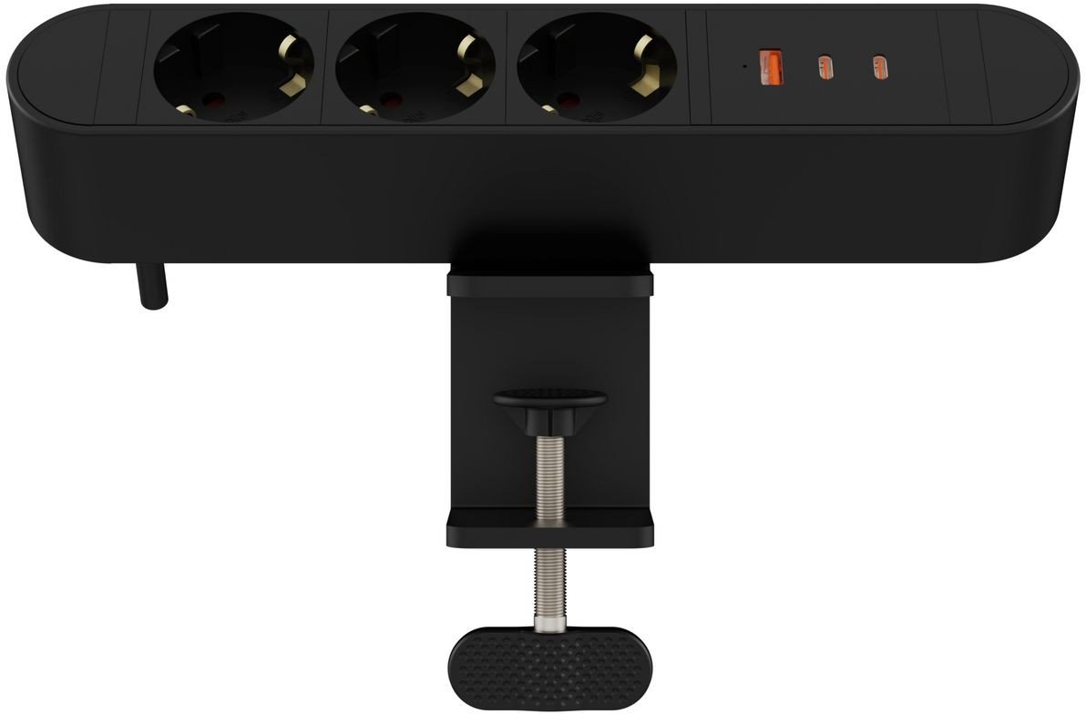 Prizë tavoline Microconnect Multi Desktop Power Socket 3, 3 dalje, e zezë