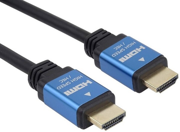 Kabllo PremiumCord HDMI 2.0b, M / M, 4Kx2K @ 60Hz, High Speed ​​+ Ethernet, lidhës të praruar me ar, 1.5m, e zezë