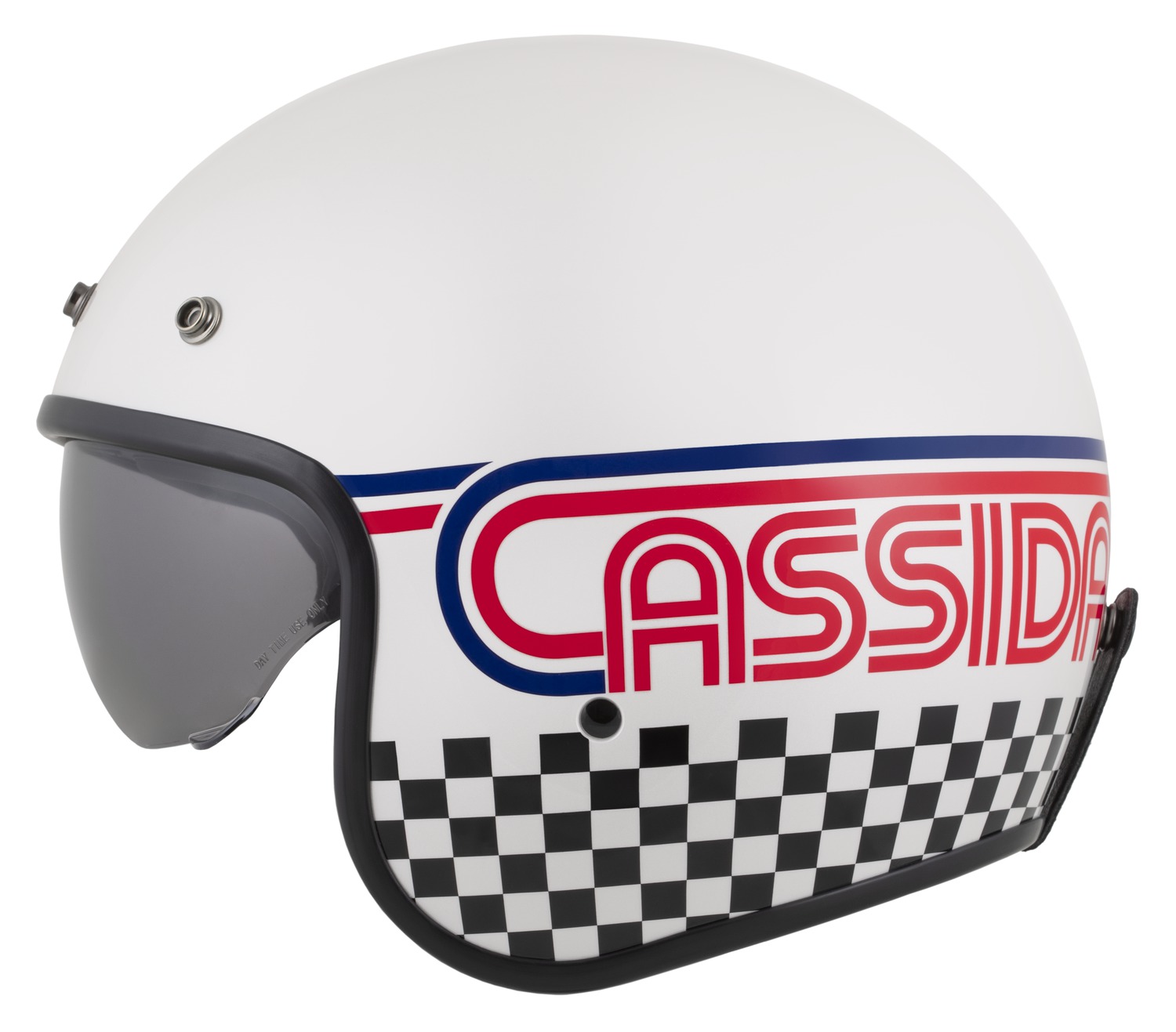 Kaska moto CASSIDA Oxygen 2.0 Rondo, e hapur, homologim ECE 22.06, pearl white red blue black