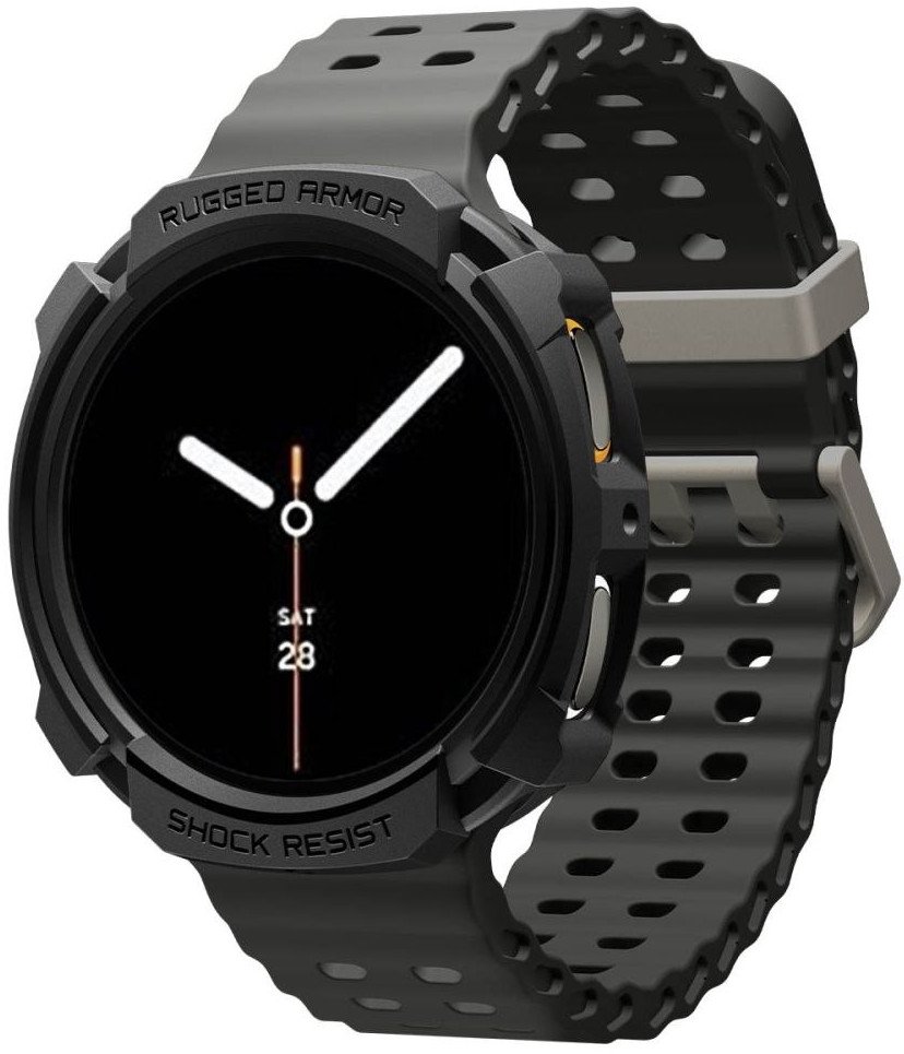 Mbështjellës për smartwatch Spigen Rugged Armor për Samsung Galaxy Watch 8 40mm, TPU, i zi matte