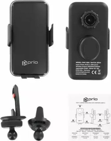 Karikues veture pa tela Prio Fast Wireless Car Charger, 15W, USB C, i zi
