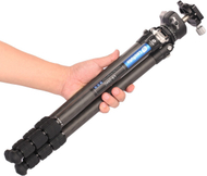 Tripod fotografik Leofoto Ranger LS-254C, fibër karboni, me kokë sferike LH-30, i zi