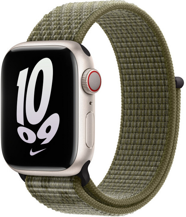 Apple Watch 41mm Nike Band, Sequoia/Pure Platinum Nike Sport Loop