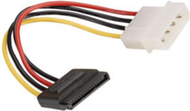SAVIO Кабел за напојување Molex 4-Pin (M) до SATA 15-Pin (F), 0.18 m, AK-10