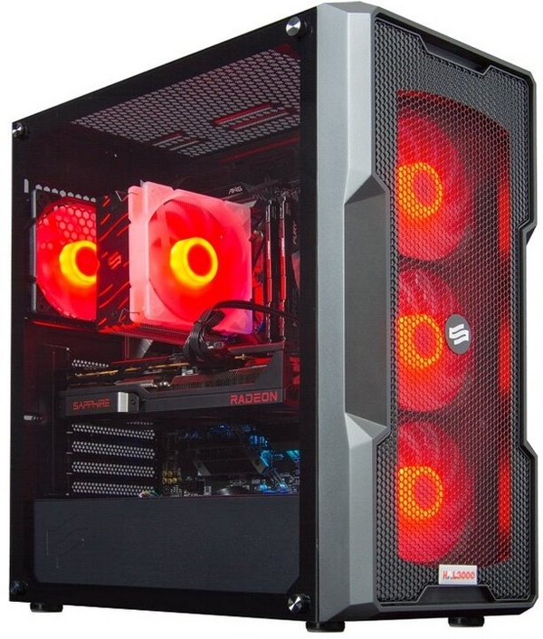 Kompjuter HAL3000 Alfa Gamer Pro 6700 XT, AMD Ryzen 5, 16GB DDR4, 1TB SSD, Sapphire Radeon PULSE RX 6700 XT, i zi 